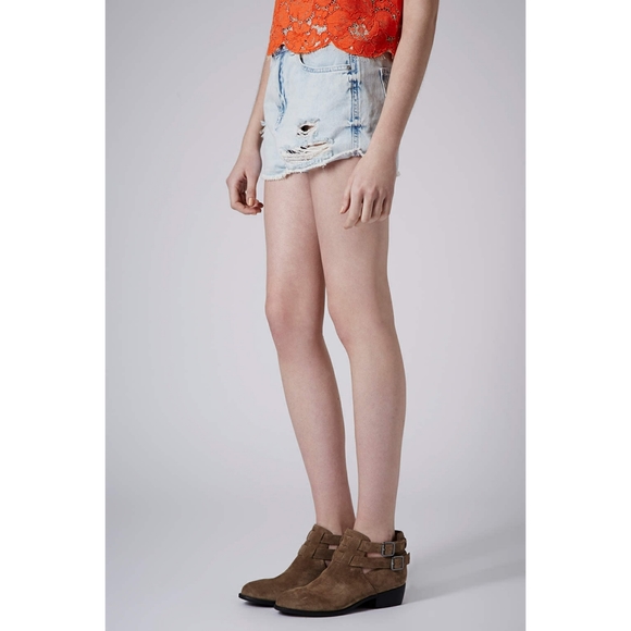 Topshop | "Monti2" Suede Cutout Ankle Booties - Picture 9 of 9